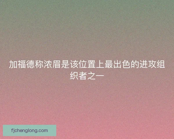 加福德称浓眉是该位置上最出色的进攻组织者之一 加福德称浓眉是该位置上最出色的进攻组织者之一